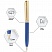 превью Набор Delucci «Azzurro»: ручка шарик., 1мм и ручка-роллер, 0.6мм, синие, корпус син/зол., подар. уп. 