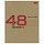 Тетрадь А5 48 л., HATBER скоба, клетка, обложка КРАФТ, 077656