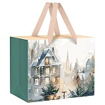 Пакет-коробка подарочный 27×20×13см MESHU «Christmas mood», фольга, матовая ламинация