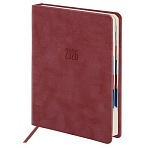 Ежедневник датированный 2026 B6 125×173 мм, GALANT «Vivid», под кожу, красный