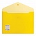 превью Папка-конверт с кнопкой BRAUBERG А4 до 100 л. прозрачная желтая СВЕРХПРОЧНАЯ 0.18 мм270472