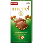 Шоколад Merci молочный с цельным лесным орехом 100 г