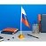 превью Флаг РФ 14×21 см, настольный, с флагшт. и подставкой, полиэфирный шелк