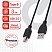 превью Кабель USB 2.0 AM-BM, 3 м, SONNEN Premium, медь, для периферии, экранируемый, черный, 513129