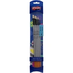 Набор кистей художественных Комус Арт, синтетика жесткая, длин. ручка, 6шт/наб