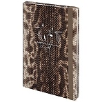 Ежедневник недатированный с резинкой А5 145×203 мм, BRAUBERG, твердый, 128 л., «Snake print»