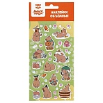 Наклейки объемные Мульти-Пульти «Капибара, », 22×10см, пакет европодвес