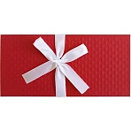 Конверт д/денег (коробка)с бантом, тисн РОМБ,172×83х16, красный, Д10303П.032