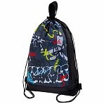 Мешок для обуви ЮНЛАНДИЯ с ручками, боковой карман на молнии, 46×36 см, «Graffiti»