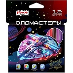 Фломастеры Комус Класс Star way 12цв. в наб., вентилир, смыв, карт. упак