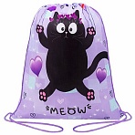 Мешок для обуви ПИФАГОР, 1 отделение, 42×34 см, «Falling cat»