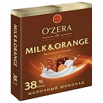 Шоколад порционный O'ZERA «Milk & Orange», молочный с апельсином, 90 г