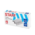 Скобы для степлера №24/6, 1000 штук, STAFF ECO, до 30 листов