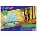 Холст на картоне BRAUBERG ART «CLASSIC», 25×35 см, грунтованный, 100% хлопок, мелкое зерно