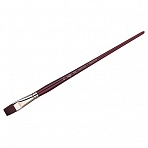 Кисть художественная синтетика бордовая Гамма «Вернисаж», плоская №20, длинная ручка
