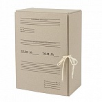 Короб архивный STAFF, 150 мм, переплетный картон, 2 хлопчатобумажные завязки, до 1400 листов