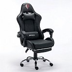 Кресло компьютерное BRABIX «Dexter GM-135», подножка, две подушки, экокожа, черное