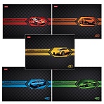 Альбом для рисования А4 40 л., скоба, выборочный лак, HATBER, 205×290 мм, «AutoCarbon», 085129