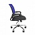 превью Кресло офисное Easy Chair 304 черное/синее (ткань/сетка/металл)