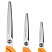 превью Ножницы BRAUBERG «PROFESSIONAL» 3 шт. (135180210 мм)серо-оранжевые ручкиВЫГОДНАЯ УПАКОВКА272981