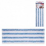 Насадка МОП плоская для швабры/держателя 40 см, карманы (ТИП К), микрофибра/микроабразив, ЛАЙМА