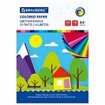 Цветная бумага А4 офсетная, 32 листа 16 цветов, на скобе, BRAUBERG, 200×280 мм, «Лесная сказка», 111328