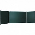 Доска для мела магнитная BOARDSYS, 100×150/300 см, 3-элементная, 5 рабочих поверхностей, зеленая