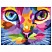 превью Картина по номерам 40×50 см, ОСТРОВ СОКРОВИЩ «Радужный кот», на подрамнике, акрил, кисти