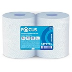 Бумага протирочная FOCUS (W1) Jumbo, 2 слоя, КОМПЛЕКТ 2 рулона, 350 м, 1000 листов, лист 24×35