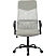превью Кресло для руководителя Комус Мебель (Easy Chair) 588 серо-бежевое (сетка/ткань/экокожа, металл хромированный)