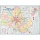 Карта Москвы и Московской области территориально-административная 1:270 000 настенная 160x109 см с ламинацией