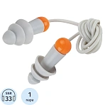 Беруши многоразовые со шнурком SNR 33дБ, 1 пара, пакет, JETA SAFETY Sonido Max