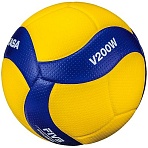 Мяч волейб. проф. MIKASA V200W, р. 5, оф. мяч FIVB желто-синий