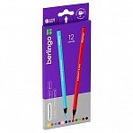 Карандаши цветные Berlingo «SuperSoft. Blackwood», 12цв., черное дерево, заточен., картон, европодве