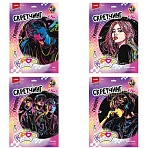 Гравюра в технике Скретчинг «K-POP» АССОРТИ, цветная основа 30×40 см, штихель, LORI