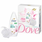 Подарочный набор DOVE «Фисташковый крем»: крем-гель для душа 250 мл + мочалка для тела