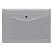 превью Папка-конверт на кнопке Berlingo «Metallic» А4, 200 мкм, серый металлик
