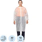 Халат на кнопках (30 гр) 4XL белый (10 шт/упак)