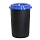 Урна для мусора Idea Эко 50 л пластик черная/синяя (42×59 см)