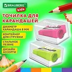 Точилка BRAUBERG KIDS «MINI»с контейнеромпластиковаяпастельные цвета ассорти271944