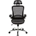 превью Кресло для руководителя эргономичное Комус Мебель (Easy Chair) 552 чёрное (сетка, металл хромированный)