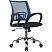 превью Кресло офисное Комус Мебель (Easy Chair) 396 синее/чёрное (ткань/сетка, металл)