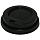 Крышка для стакана Комус пластиковая черная 80 мм с боковым отверстием 100 штук в упаковке