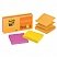 превью Запасные Z-блоки 3M Post-it R330-6SSUC Super Sticky (76×76мм, холодная неоновая радуга квадратные, 6 блоков по 100 листов)