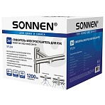 Сушилка для рук, встроенная в смеситель с подачей воды, сенсорная, SONNEN SF1204, 1200 Вт, 95 м/с, IP24, нержавеющая сталь