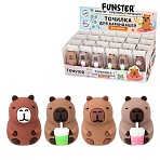 Точилка фигурная FUNSTER (ФАНСТЕР) «Капибара», 1 отверстие, ассорти, в дисплее