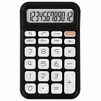 Калькулятор настольный BRAUBERG KW-500-BK (93×148 мм)3D-кнопки12 разрядовчерный272954
