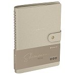 Записная книжка А5 96л. ЛАЙТ, кожзам, скрытый гребень, Greenwich Line «Shimmer. Beige», блок в линию