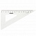 превью Набор чертежный средний ПИФАГОР (линейка 20 см, 2 треугольника, транспортир), прозрачный, бесцветный, пакет