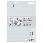 Сменный блок 80л., А5, MESHU «Cute panda», пленка т/у, в клетку